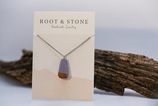 Cherry Wood and Periwinkle Resin