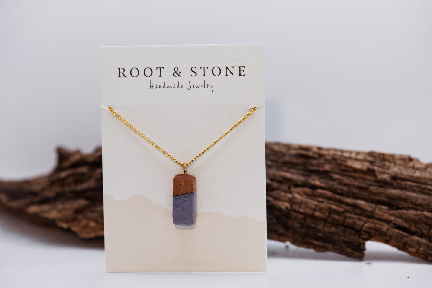 Cherry Wood and Periwinkle Resin